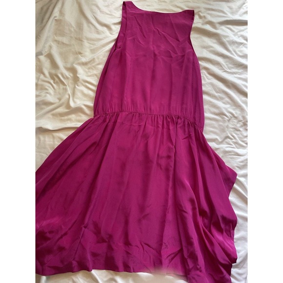 THAKOON SILK SLEEVELESS DRESS SIZE 10 Pink Loose Twirl Sun Summer - Picture 13 of 14